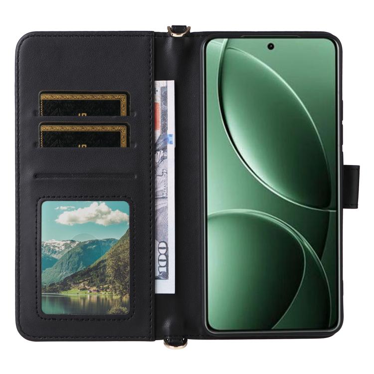 For Xiaomi Poco F7 Pro 5G / F7 Ultra Multifunctional 6-Card Slots Leather Phone Case with Wrist Strap