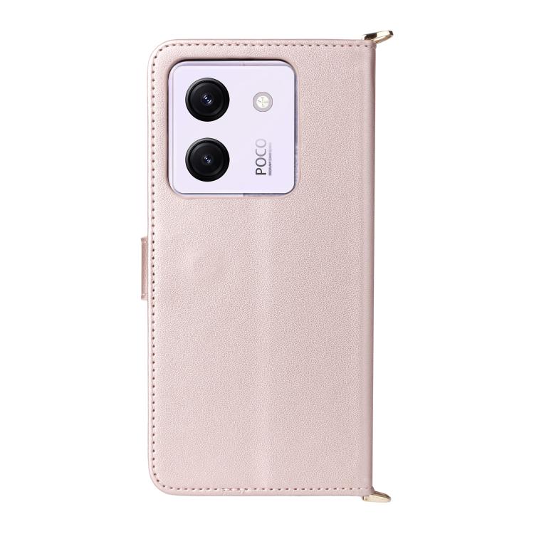 For Xiaomi Poco M7 Pro 5G Multifunctional 6-Card Slots Leather Phone Case with Wrist Strap