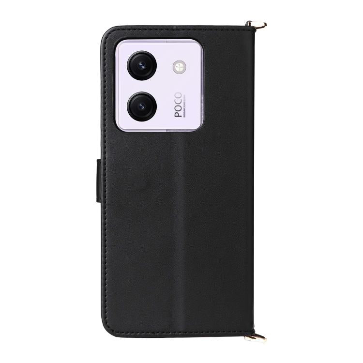 For Xiaomi Poco M7 Pro 5G Multifunctional 6-Card Slots Leather Phone Case with Wrist Strap