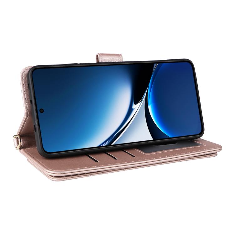 For Xiaomi Poco X7 Pro 5G / Redmi Turbo 4 Multifunctional 6-Card Slots Leather Phone Case with Wrist Strap