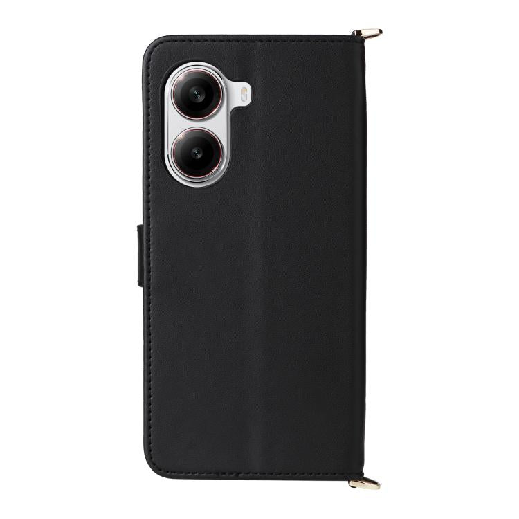 For Xiaomi Poco X7 Pro 5G / Redmi Turbo 4 Multifunctional 6-Card Slots Leather Phone Case with Wrist Strap