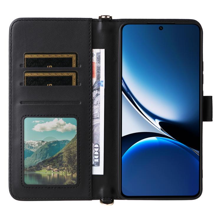 For Xiaomi Poco X7 Pro 5G / Redmi Turbo 4 Multifunctional 6-Card Slots Leather Phone Case with Wrist Strap