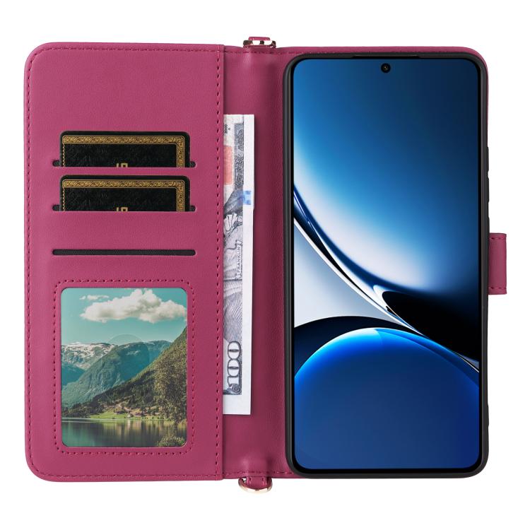 For Xiaomi Poco X7 Pro 5G / Redmi Turbo 4 Multifunctional 6-Card Slots Leather Phone Case with Wrist Strap
