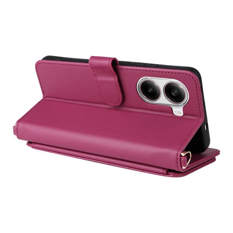 For Xiaomi Poco X7 Pro 5G / Redmi Turbo 4 Multifunctional 6-Card Slots Leather Phone Case with Wrist Strap