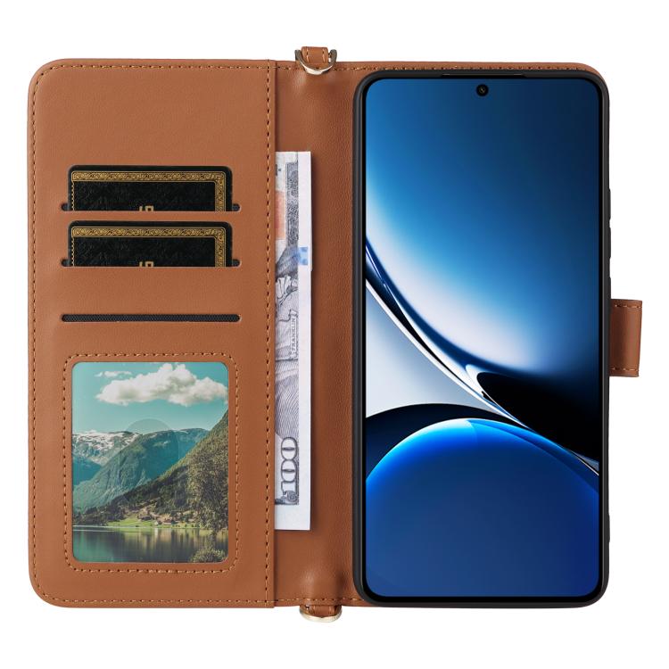For Xiaomi Poco X7 Pro 5G / Redmi Turbo 4 Multifunctional 6-Card Slots Leather Phone Case with Wrist Strap