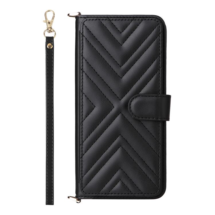 For Xiaomi Poco M7 4G 171mm Multifunctional 6-Card Slots Leather Phone Case with Wrist Strap