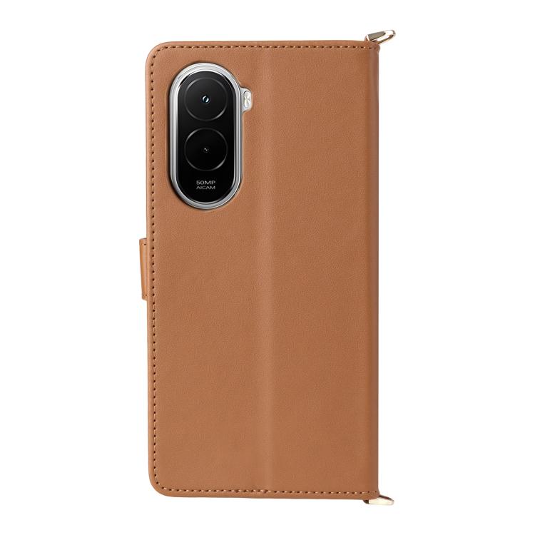For Xiaomi Poco M7 4G 171mm Multifunctional 6-Card Slots Leather Phone Case with Wrist Strap