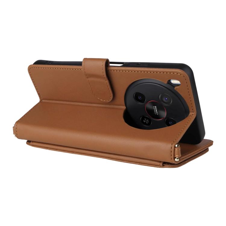 For ZTE Blade V70 Max Multifunctional 6-Card Slots Leather Phone Case with Wrist Strap