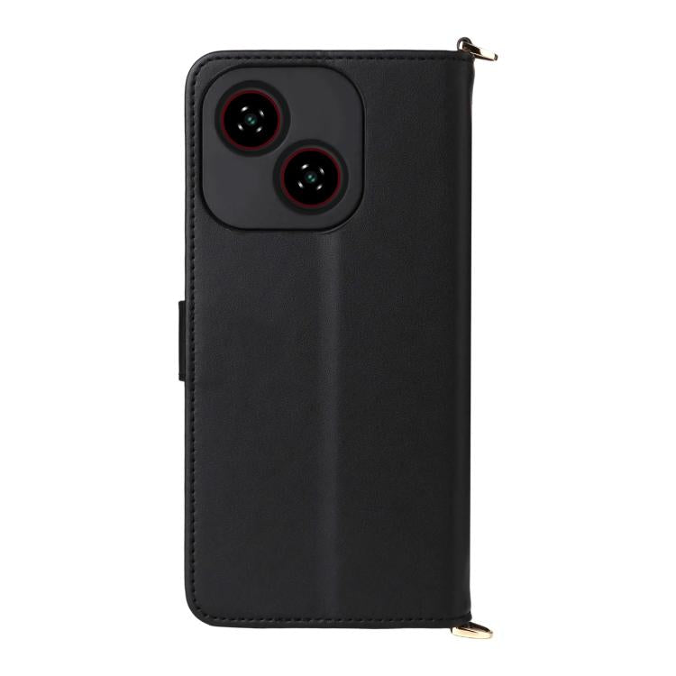 For ZTE Blade A35e Z2466 Multifunctional 6-Card Slots Leather Phone Case with Wrist Strap