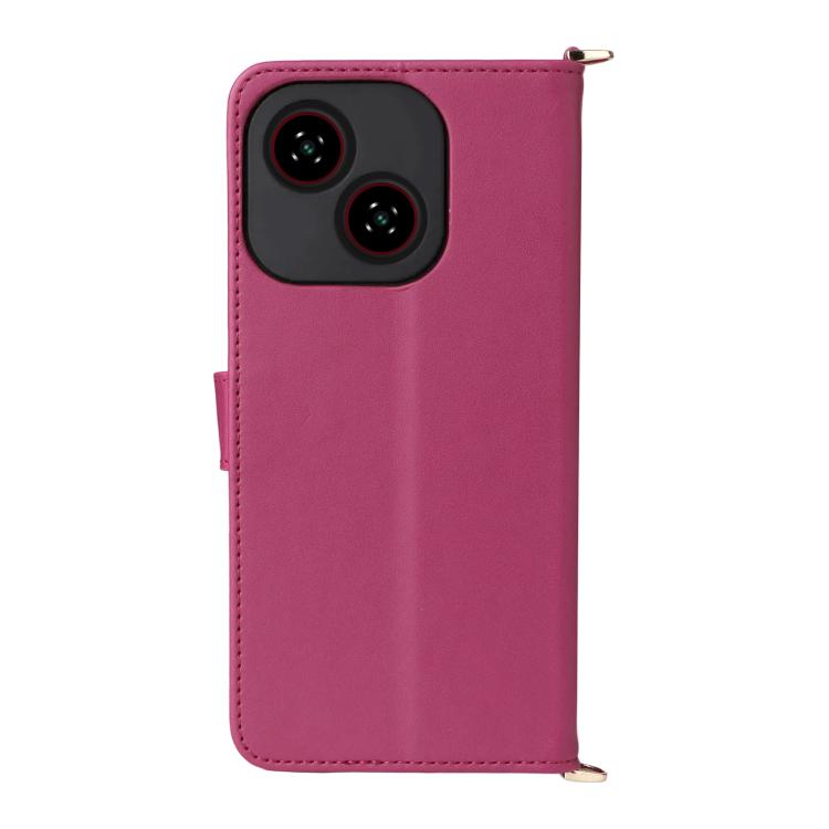 For ZTE Blade A35e Z2466 Multifunctional 6-Card Slots Leather Phone Case with Wrist Strap