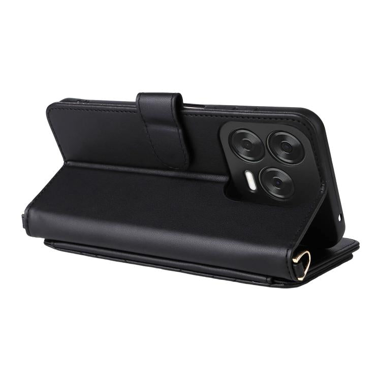 For ZTE Blade V70 Design 4G Multifunctional 6-Card Slots Leather Phone Case with Wrist Strap
