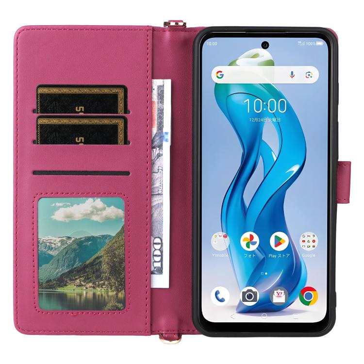 For ZTE nubia S 5G A403ZT Multifunctional 6-Card Slots Leather Phone Case with Wrist Strap