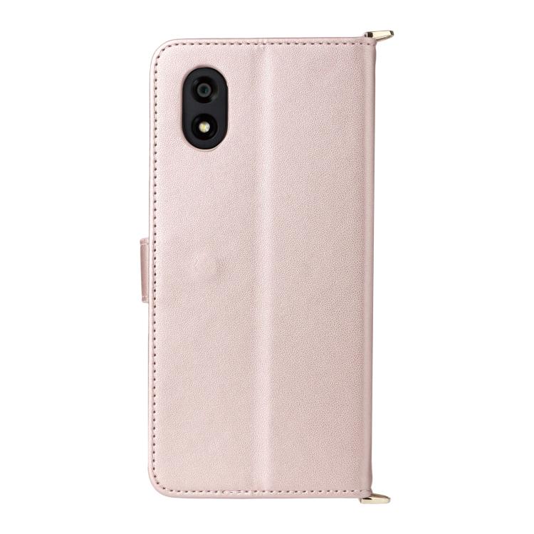 For ZTE Kantan Sumaho 4 A402ZT Multifunctional 6-Card Slots Leather Phone Case with Wrist Strap
