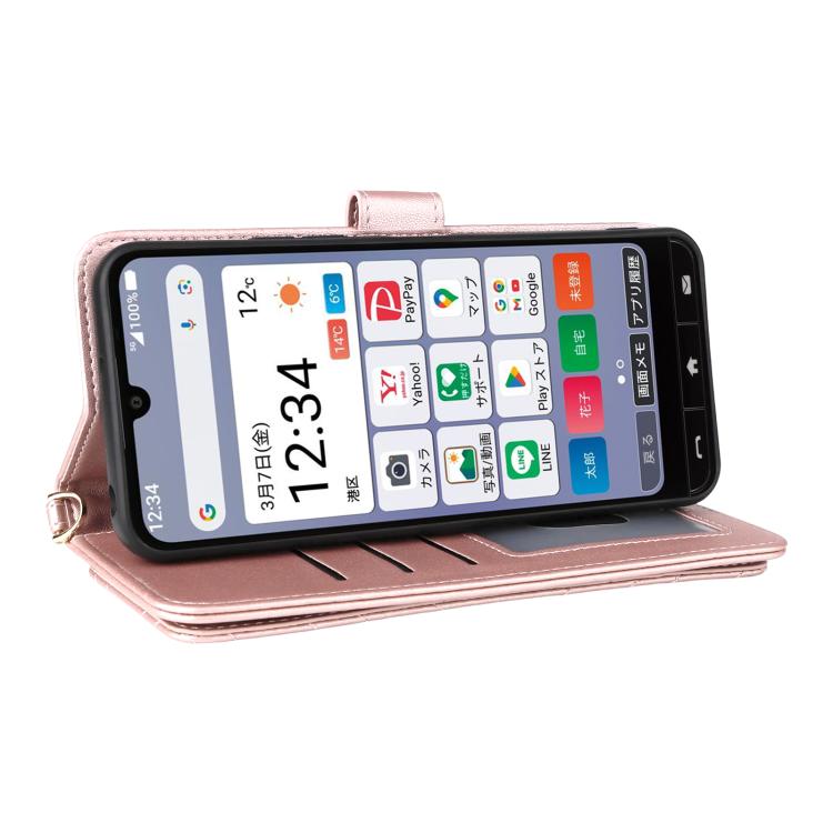 For ZTE Kantan Sumaho 4 A402ZT Multifunctional 6-Card Slots Leather Phone Case with Wrist Strap