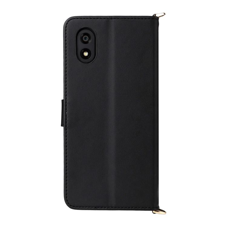 For ZTE Kantan Sumaho 4 A402ZT Multifunctional 6-Card Slots Leather Phone Case with Wrist Strap