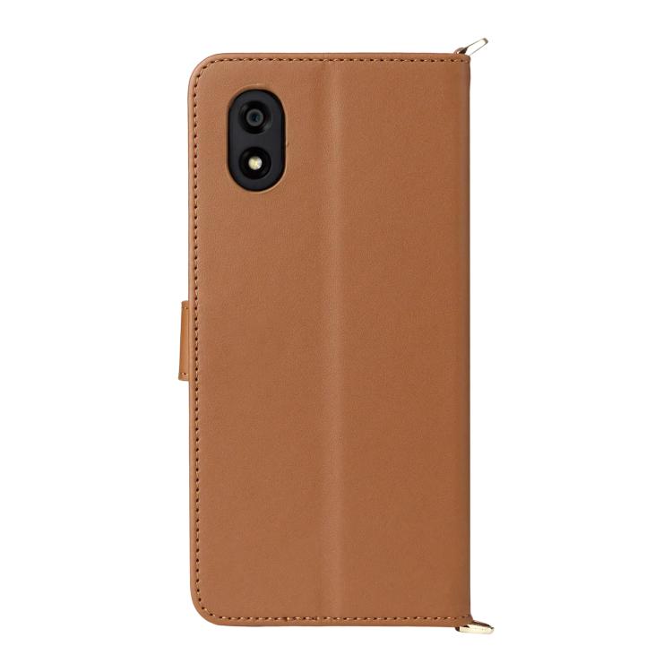 For ZTE Kantan Sumaho 4 A402ZT Multifunctional 6-Card Slots Leather Phone Case with Wrist Strap
