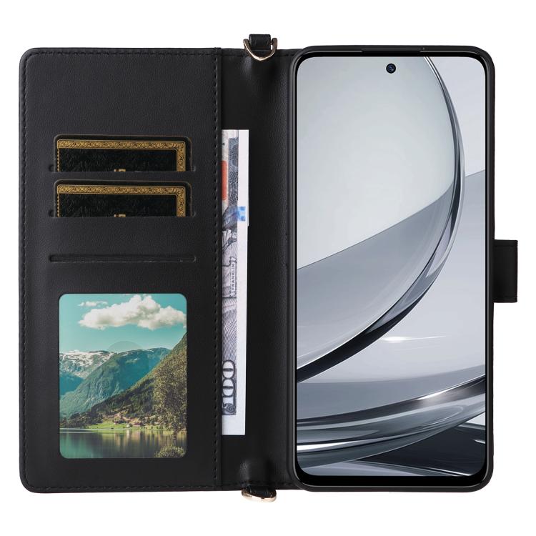 For ZTE nubia Focus Pro 5G Multifunctional 6-Card Slots Leather Phone Case with Wrist Strap