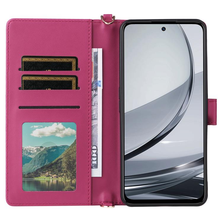 For ZTE nubia Focus Pro 5G Multifunctional 6-Card Slots Leather Phone Case with Wrist Strap