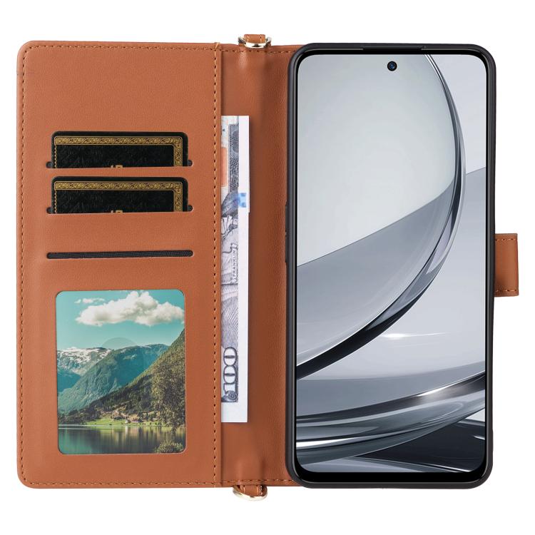 For ZTE nubia Focus Pro 5G Multifunctional 6-Card Slots Leather Phone Case with Wrist Strap