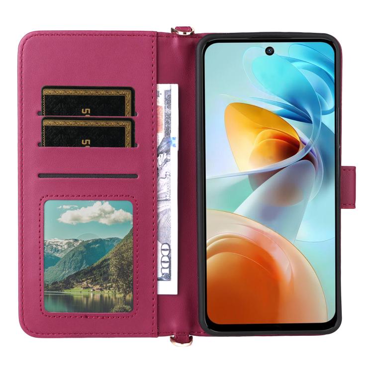 For ZTE nubia Music 2 Multifunctional 6-Card Slots Leather Phone Case with Wrist Strap