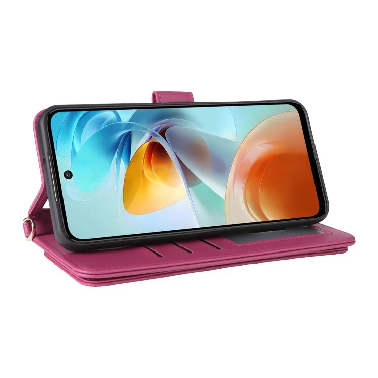 For ZTE nubia Music 2 Multifunctional 6-Card Slots Leather Phone Case with Wrist Strap
