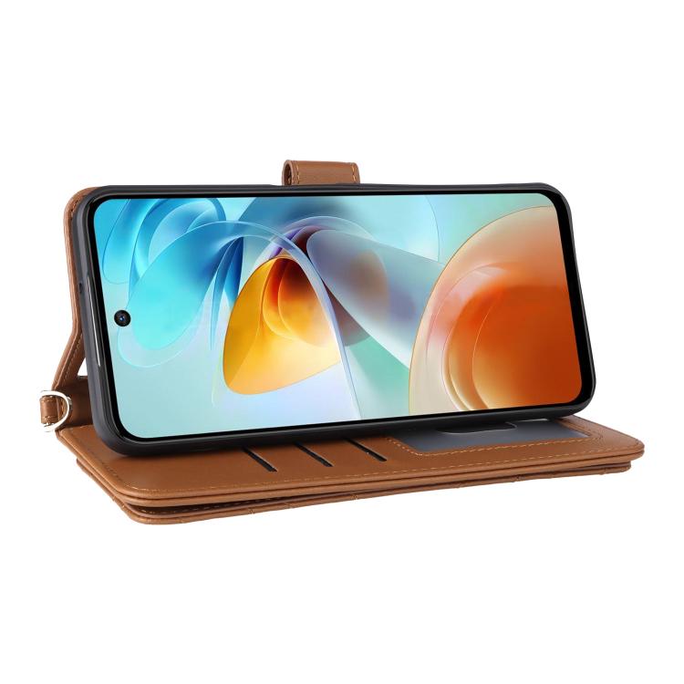 For ZTE nubia Music 2 Multifunctional 6-Card Slots Leather Phone Case with Wrist Strap