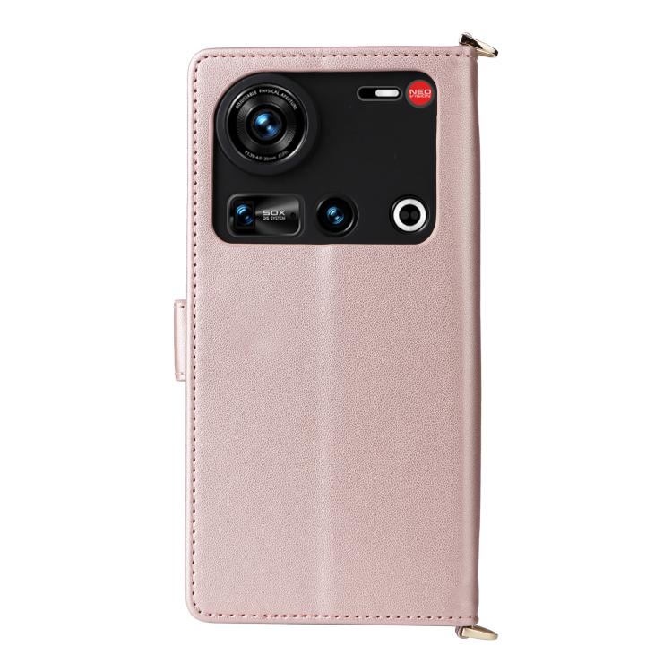 For ZTE nubia Z70 Ultra Multifunctional 6-Card Slots Leather Phone Case with Wrist Strap