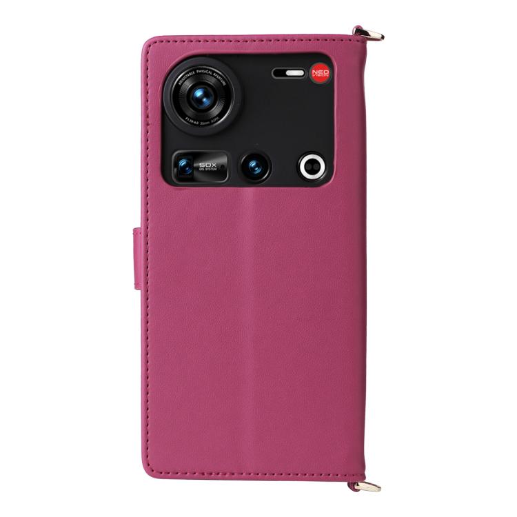 For ZTE nubia Z70 Ultra Multifunctional 6-Card Slots Leather Phone Case with Wrist Strap