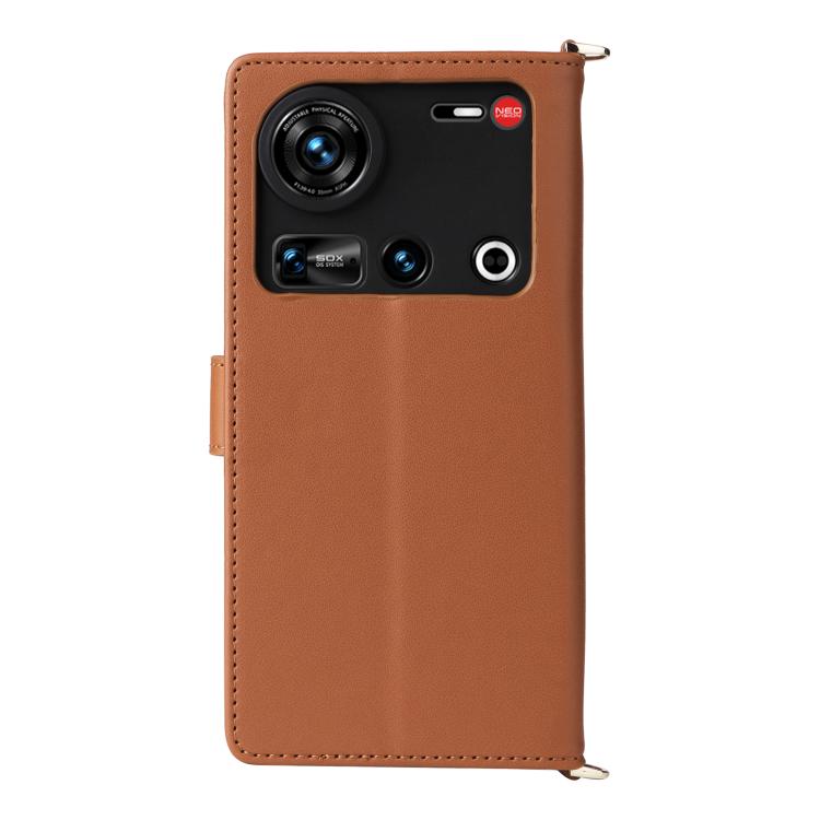 For ZTE nubia Z70 Ultra Multifunctional 6-Card Slots Leather Phone Case with Wrist Strap
