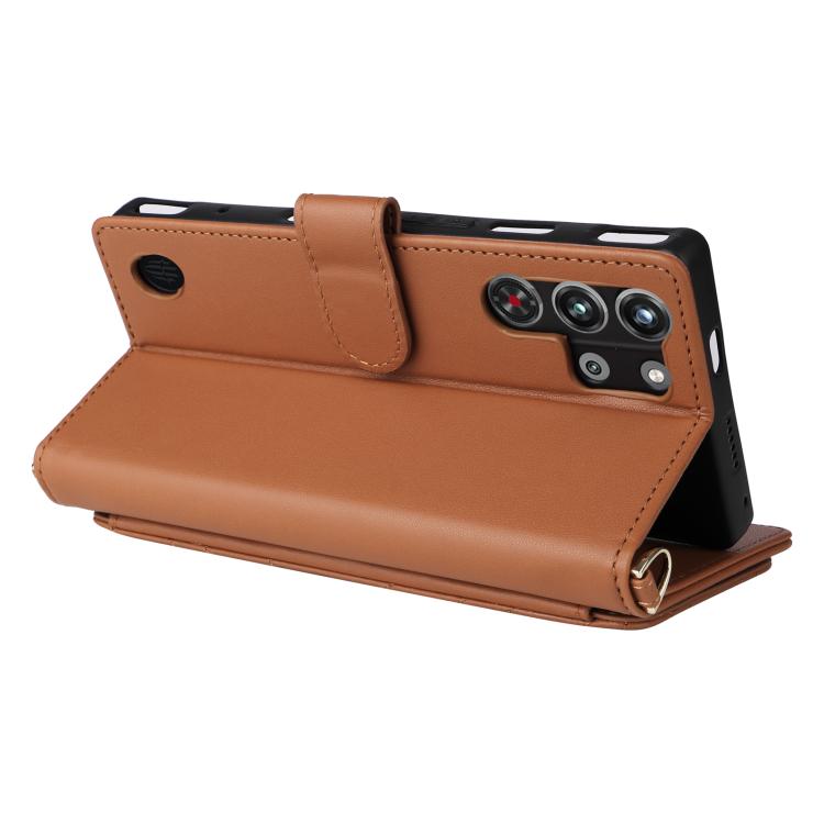 For ZTE nubia Red Magic 10 Pro / 10 Pro+ Multifunctional 6-Card Slots Leather Phone Case with Wrist Strap