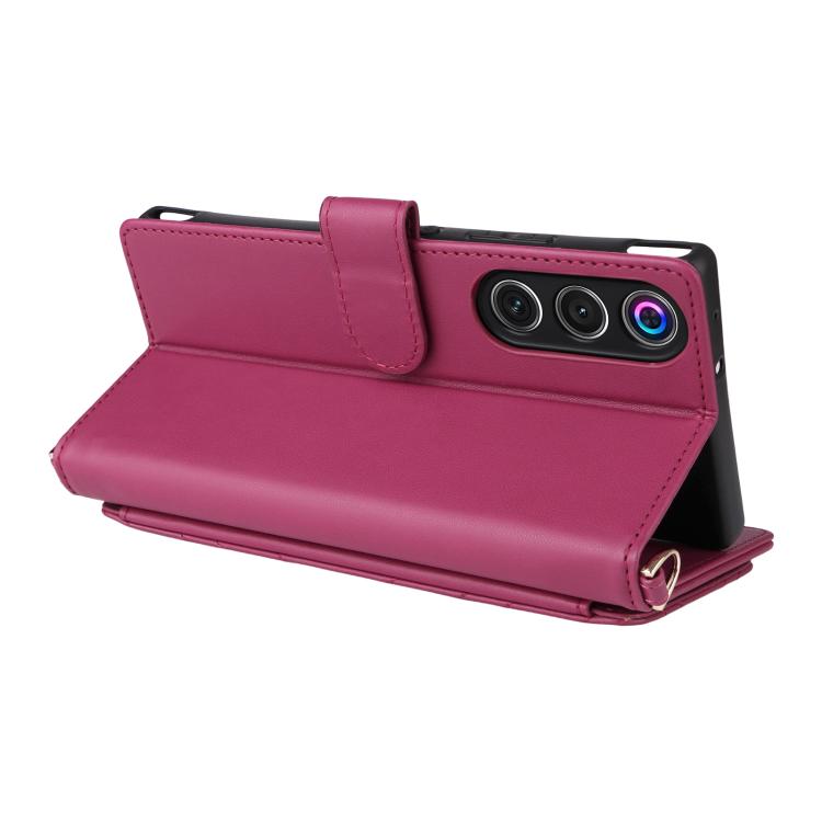 For ZTE nubia Red Magic 10 Air Multifunctional 6-Card Slots Leather Phone Case with Wrist Strap