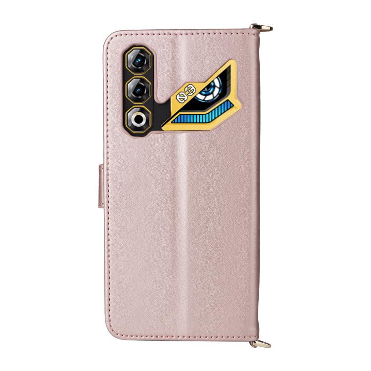 For ZTE nubia Neo 3 GT 5G Multifunctional 6-Card Slots Leather Phone Case with Wrist Strap