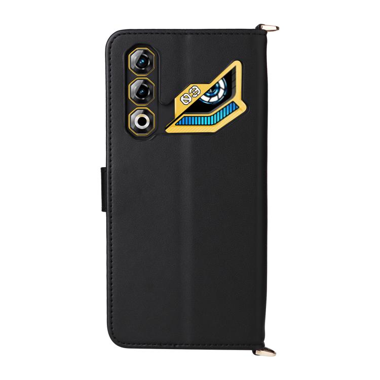 For ZTE nubia Neo 3 GT 5G Multifunctional 6-Card Slots Leather Phone Case with Wrist Strap