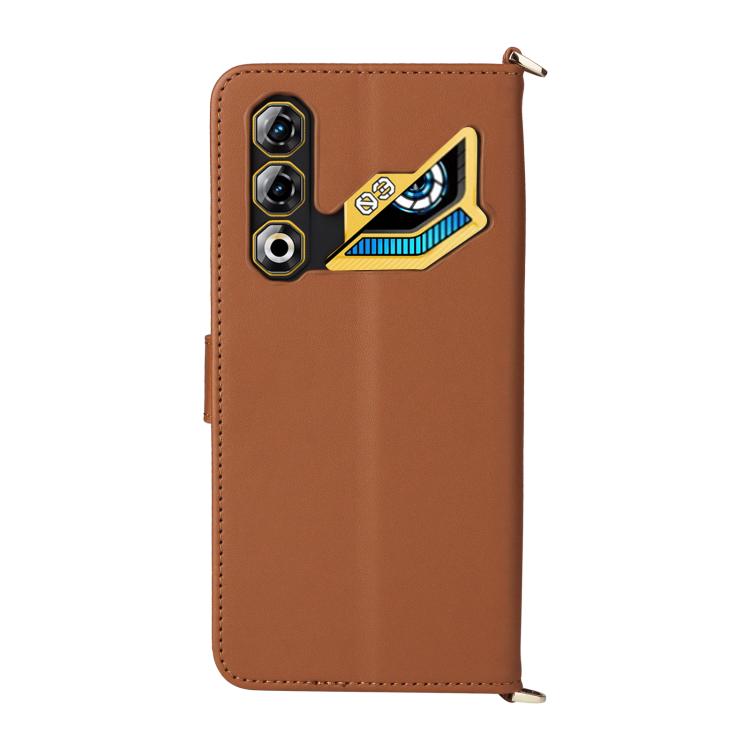 For ZTE nubia Neo 3 GT 5G Multifunctional 6-Card Slots Leather Phone Case with Wrist Strap