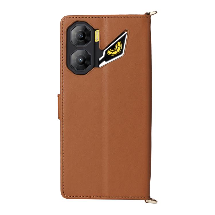 For ZTE nubia Neo 3 5G Multifunctional 6-Card Slots Leather Phone Case with Wrist Strap
