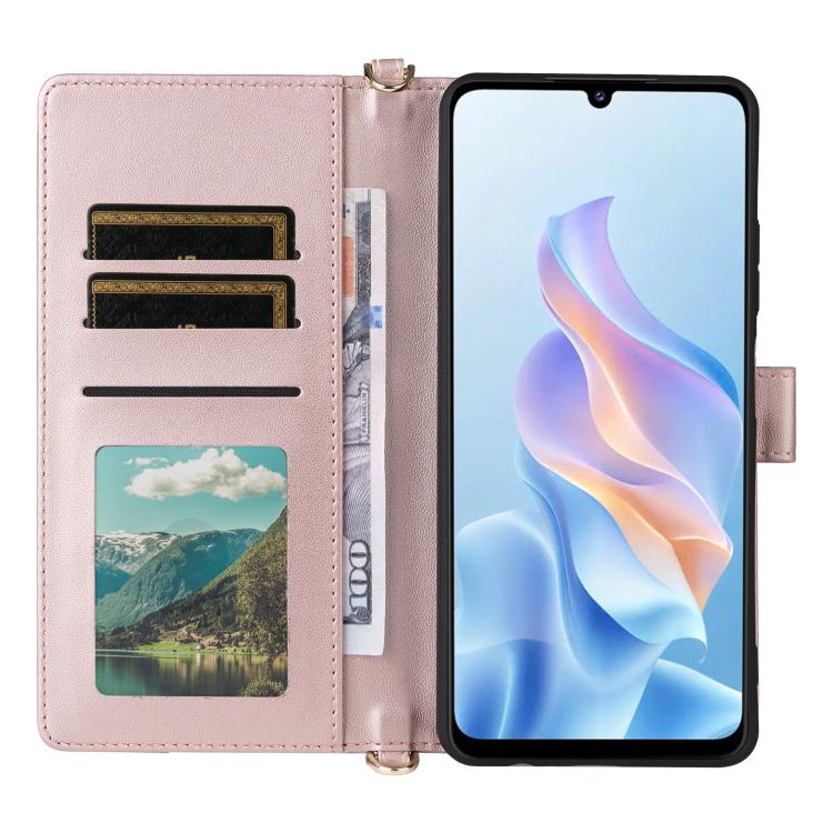 For ZTE Blade A76 5G Multifunctional 6-Card Slots Leather Phone Case with Wrist Strap