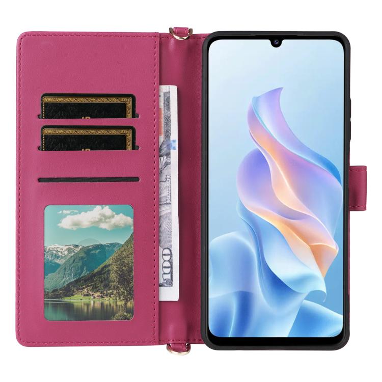 For ZTE Blade A76 5G Multifunctional 6-Card Slots Leather Phone Case with Wrist Strap
