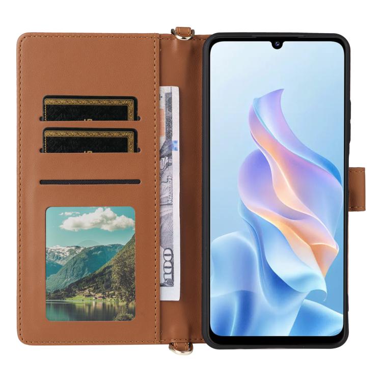 For ZTE Blade A76 5G Multifunctional 6-Card Slots Leather Phone Case with Wrist Strap