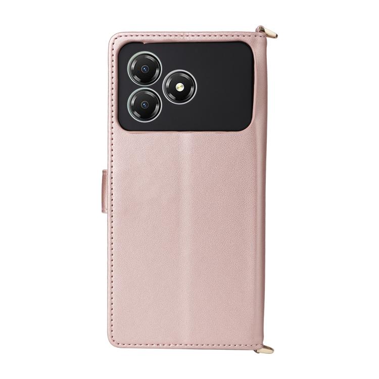 For ZTE Blade A36 4G Multifunctional 6-Card Slots Leather Phone Case with Wrist Strap