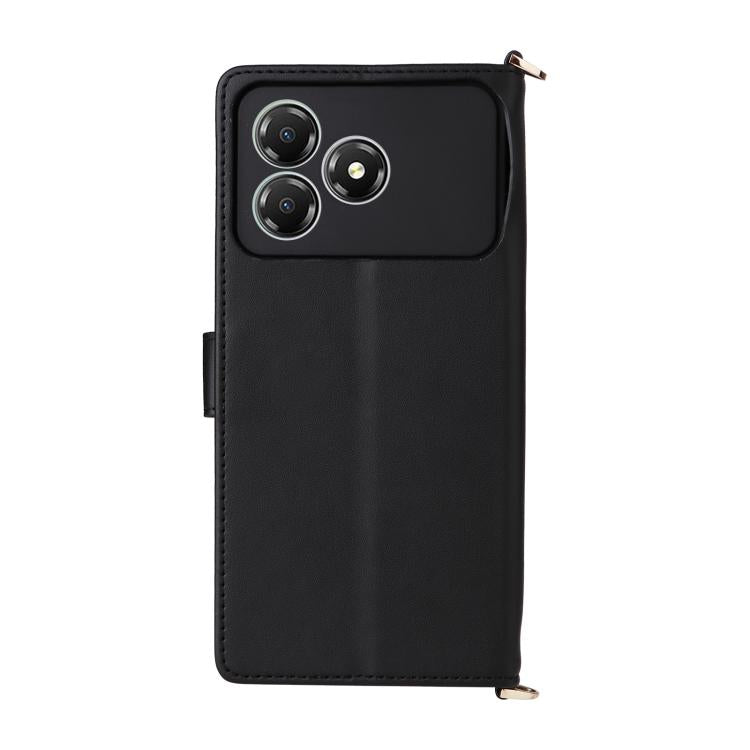 For ZTE Blade A36 4G Multifunctional 6-Card Slots Leather Phone Case with Wrist Strap
