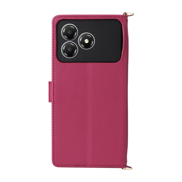For ZTE Blade A36 4G Multifunctional 6-Card Slots Leather Phone Case with Wrist Strap