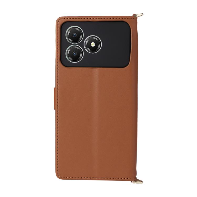 For ZTE Blade A36 4G Multifunctional 6-Card Slots Leather Phone Case with Wrist Strap