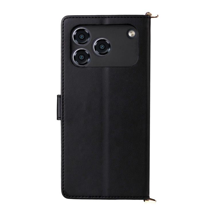 For ZTE Blade A76 4G Multifunctional 6-Card Slots Leather Phone Case with Wrist Strap