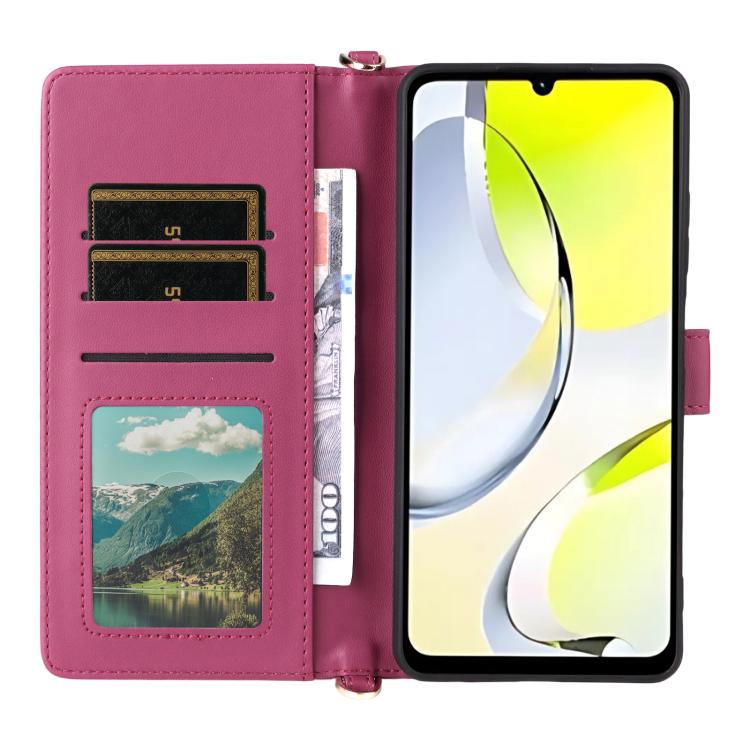 For ZTE Blade A76 4G Multifunctional 6-Card Slots Leather Phone Case with Wrist Strap