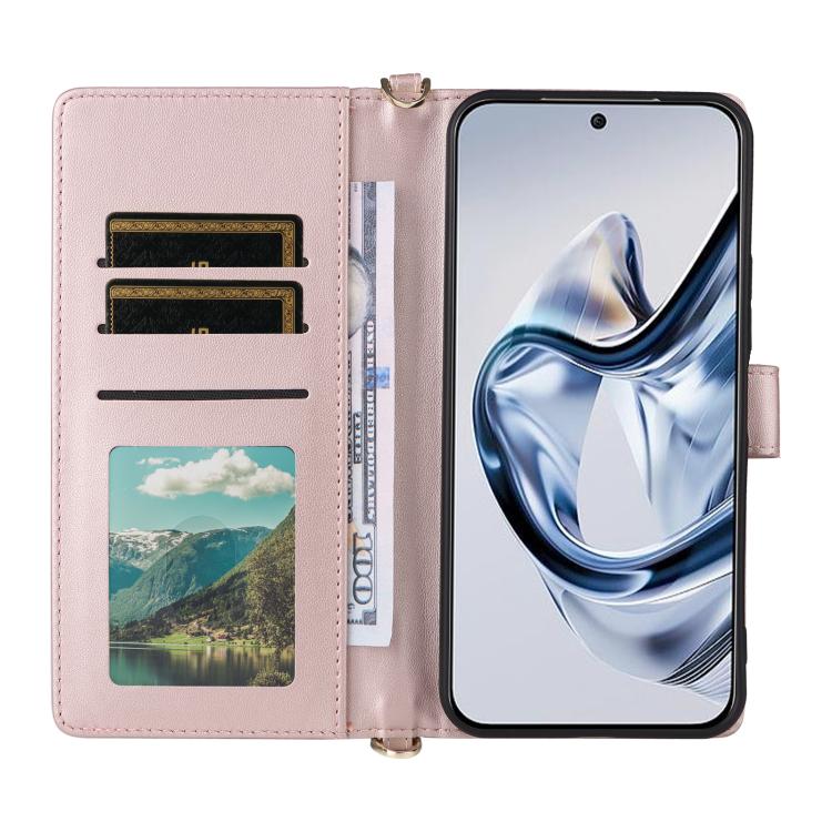 For ZTE nubia Air Multifunctional 6-Card Slots Leather Phone Case with Wrist Strap