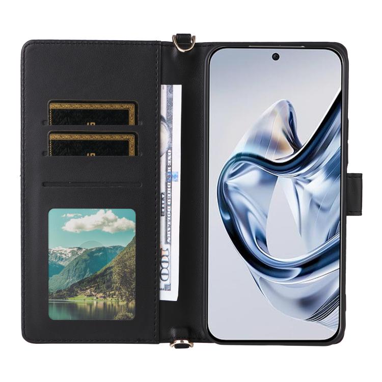 For ZTE nubia Air Multifunctional 6-Card Slots Leather Phone Case with Wrist Strap
