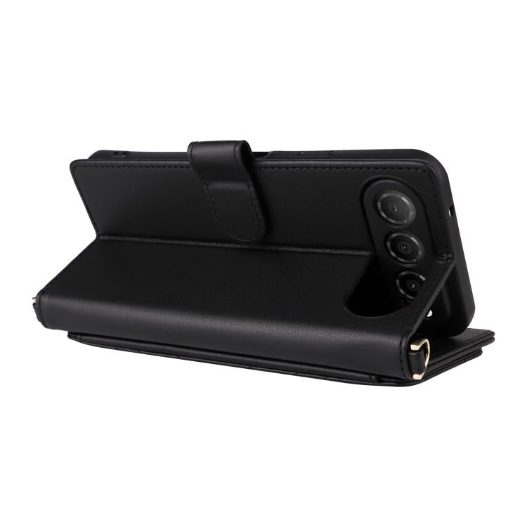 For ZTE nubia Air Multifunctional 6-Card Slots Leather Phone Case with Wrist Strap