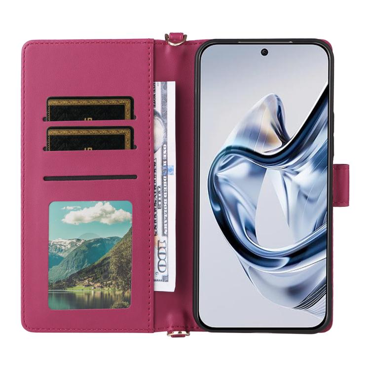 For ZTE nubia Air Multifunctional 6-Card Slots Leather Phone Case with Wrist Strap
