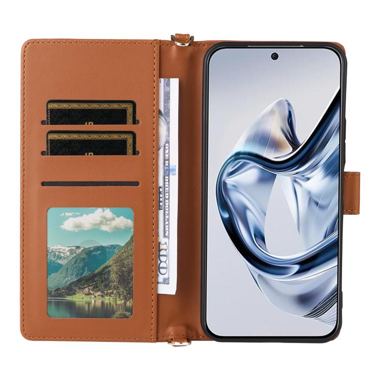 For ZTE nubia Air Multifunctional 6-Card Slots Leather Phone Case with Wrist Strap