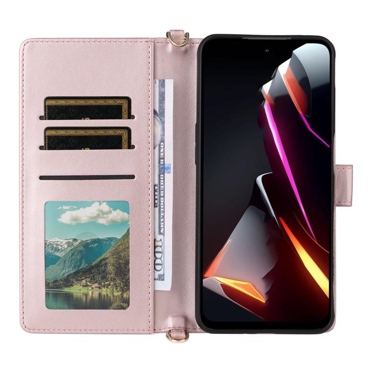 For ZTE nubia Neo 2 Multifunctional 6-Card Slots Leather Phone Case with Wrist Strap